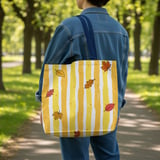 Fall Leaves Autumn Phone Case | Distressed Stripe Tote Bag | Cozy Seasonal Fall Colors | Thanksgiving Gift For Her thumbnail 2
