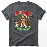 Ugly Christmas Basset Hound Tee thumbnail 5