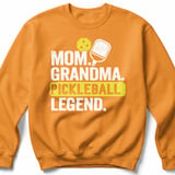 Pickleball Gildan Crewneck Sweatshirt, Mom Grandma Pickleball Legend, Court Warm Up Layer for Players thumbnail 9