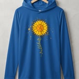 Pickleball Sport-Tek Performance Hood, pickleball Sunflower Design, Lightweight Hoodie for Sun Defense and Court Warm-Ups thumbnail 3