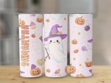 Personalized Halloween Tumbler, Cute Ghost Witch Design, Halloween Cup, Spooky Tumbler, Witch Tumbler, Add Your Name, Custom Halloween Gifts thumbnail 4