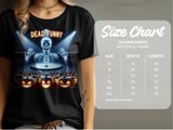 Halloween, Dead Funny T-Shirt, Halloween Humor Tee, Pumpkin Audience Shirt, Skeleton Comedian Top, Spooky Comedy Show Apparel thumbnail 2