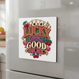 Lucky Looks Good On Me Retro Magnet thumbnail 8