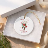 Mahjong Christmas Ornament 2026, The Year I Learned Mahjong Keepsake, Cute Kawaii Tile Holiday Gift for Game Night Player and Lover thumbnail 8