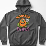 Pickleball Gildan Fleece Hoodie, Monster Dinks Funny Beast Graphic, Warm Court Pullover Sweatshirt thumbnail 4