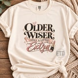 Older Wiser Still A Little Extra PNG, Sassy Birthday Queen Shirt Design, Glam Rose Gold Sublimation Graphic, Funny Birthday Gift Clipart thumbnail 7