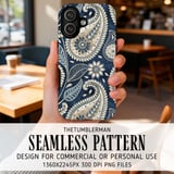 Elegant Indigo Paisley Digital Design Size Bundle Png thumbnail 6