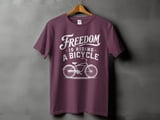 Freedom Is Riding a Bicycle | Beach Cruiser T-Shirt thumbnail 7