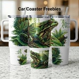 Frog Tumbler Wrap Design, 40oz Tumbler Wrap PNG, Nature Frog Sublimation Design, Digital Download for Tumbler thumbnail 1