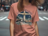 Let Your Light Shine Matthew 5:16 T-Shirt | Christian Lighthouse Verse Tee, Spiritual Faith Gift, Inspirational Apparel thumbnail 4