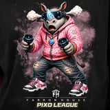 VR Rhino Gamer Shirt for Boys, Funny Virtual Reality Gaming Tee, Kids Birthday Gift, Pixo League by Farron House thumbnail 18