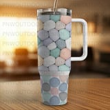 40oz Tumbler Sublimation Wrap, Pastel Pebbles Seamless Design, Distressed Tapered Digital Download, Abstract Texture, Phone Wallpaper thumbnail 5