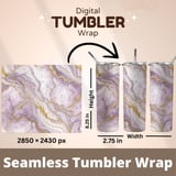 Lavender Marble Tumbler Digital Download, Gold Vein Marble Background, Floral Digital Paper, Junk Journal, Scrapbooking, Tumbler png thumbnail 7