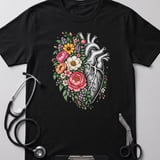 Floral Anatomical Heart Tee thumbnail 5