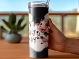 Funny Cow Tumbler Wrap, 20oz Skinny Tumbler, Seamless Tumbler Design, Cute Animal, Can't Adult Today, Sublimation Design, Gift Idea thumbnail 3