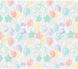 Digital Pattern, Balloons and Stars, Birthday Party, Seamless Repeat Pattern, Pastel Colors, Digital Bundle, Commercial Use, Graphic Design thumbnail 8