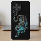 Glowing Blue Tiger MagSafe® Phone Case thumbnail 1