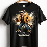 VR Tiger Gamer Shirt for Boys, Funny Virtual Reality Gaming Tee, Kids Birthday Gift, Pixo League by Farron House thumbnail 2
