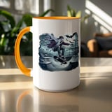 Halloween Mug, Ghost Skateboarder, Skate Park Mug, Spooky Halloween Mug, Bats Full Moon Mug, Halloween Gift Idea, Ghostly Rider Mug thumbnail 9