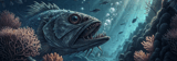 Monster Fish 40oz Tumbler Sublimation Wrap, Deep Sea Angler PNG Digital Download, Scary Ocean Creature Tapered Design, Unique Fisherman Gift thumbnail 14