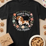 Piebald Doxie Dog Mama Tee thumbnail 1