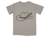 Rustic Cowboy Hat Line Art T-Shirt thumbnail 7