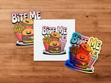 Bite Me Burger Fries Milkshake Digital Download, Cute Fast Food Art, Funny Kawaii Foodie Graphic, Kitchen Wall Decor PNG, Digital Product. thumbnail 4
