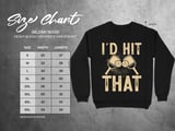 Pickleball Gildan Crewneck Sweatshirt, I'd Hit That, Court Warm Up thumbnail 11