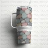 Pastel Pebble Pattern, 40oz Tumbler Sublimation Wrap, Seamless Distressed Tapered Design, Digital Download thumbnail 2