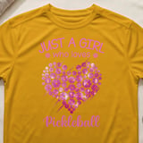 Pickleball Sport-Tek Performance Tee, Just a Girl Who Loves Pickleball, Court Apparel thumbnail 3
