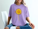 Pickleball Comfort Colors Shirt, pickleball Sunflower Floral Watercolor Print, Vintage Graphic Tee thumbnail 9
