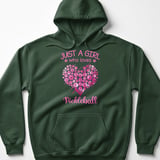 Pickleball Gildan Fleece Hoodie, Just a Girl Who Loves Pickleball Graphic, Warm Court Pullover Sweatshirt thumbnail 5