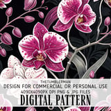 Orchid Tumbler Design, Digital Download, Floral Tumbler PNG, Watercolor Flower Backgrounds, Junk Journal Pages, Digital Scrapbooking Paper thumbnail 13