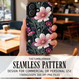Floral Tumbler Design, Colorful Flowers Digital Papers, Floral Junk Journal Pages, Watercolor Flower Backgrounds, Printable tumbler png thumbnail 6