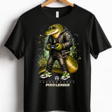 Crocodile Gamer Shirt for Boys, Funny Virtual Reality Gaming Tee, Kids Birthday Gift, Pixo League by Farron House thumbnail 1