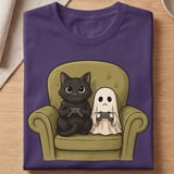 Gamer Ghost and Cat Tee thumbnail 7