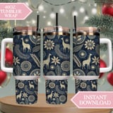 Safari Folk Indigo Digital Design Size Bundle Png thumbnail 8