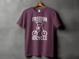 Freedom Is Riding a Bicycle | Tall Bike T-Shirt thumbnail 7