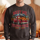 Meet Me At The Pumpkin Patch Sweatshirt, Retro Fall Truck Hoodie, Vintage Autumn Graphic Tote Bag, Cozy Country Farmhouse Fall Outfit thumbnail 7