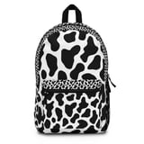 Cow Print Backpack & Spiral Notebook Set, Aesthetic Y2K Back to School Farm Animal Pattern Diary Journal thumbnail 6