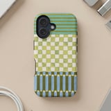 Green Checkerboard Stripes MagSafe® Phone Case thumbnail 5