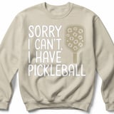 Pickleball Gildan Crewneck Sweatshirt, Sorry I Can't, I Have Pickleball, Court Warm Up thumbnail 6