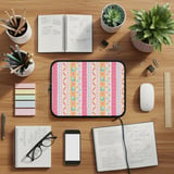 Cute School Supplies Laptop Sleeve, Pastel Pink Pencil Ruler Notebook Accessory Pouch, Teacher Student Gift thumbnail 5