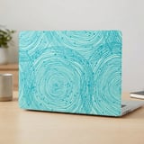 Aqua Ripple Swirl MacBook Case thumbnail 4