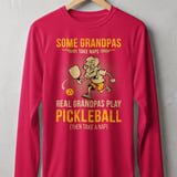 Pickleball Sport-Tek Long Sleeve Tee, Some Grandpas Take Naps Real Grandpas Play Pickleball, Sun Shield Shirt thumbnail 8