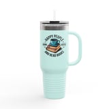 Happy People Tumbler, Coffee and Books Tumbler, Reading Tumbler, Book Lover Gift, Coffee Lover Tumbler, Gift for Readers, Readers Tumbler thumbnail 3