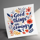 Good Things Are Coming Canvas Wrap, Floral Wall Decor, Positive Affirmation Art, Motivational Wall Art, Home Decor, Gifts for Her thumbnail 8