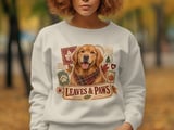 Golden Retriever Fall Sweatshirt, Leaves and Paws Vintage Dog Hoodie, Autumn Dog Mom Crewneck, Cozy Pumpkin Pet Lover Tote Bag Gift thumbnail 8