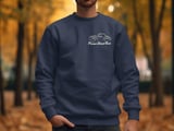 Vintage Hot Rod Sweatshirt, Classic Street Rod Car Crewneck, Retro Automobile Jumper, Minimalist Aesthetic Gift for Car Guy Mechanic Dad thumbnail 2