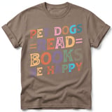 Pet Dogs Read Books Be Happy Tee thumbnail 7